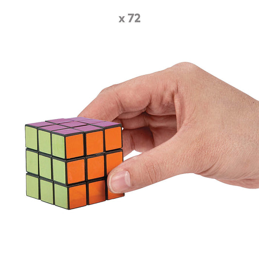 Mini Puzzle Cubes Made With Durable Plastic  Assorted Colors (MOQ-72)