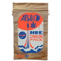 New Apollo Cannabis Pack Burlap Bag - Carry the Cosmic Cannabis Experience (Sold By Piece)