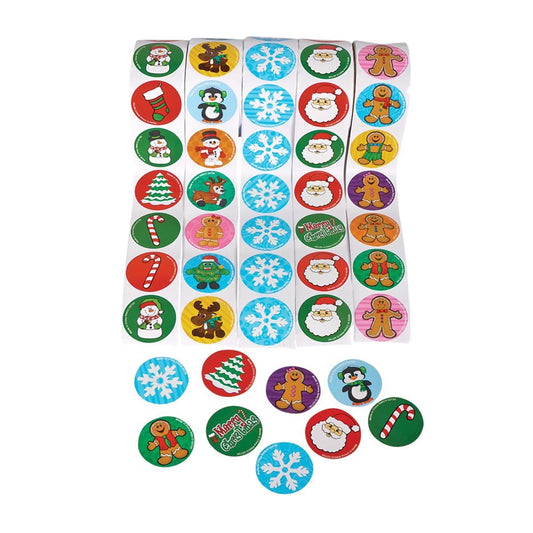 Christmas Holiday Sticky Sticker- {Sold By 500 Pcs= $ 10.99}