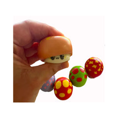 Wholesale 3.25" Cute Mushroom Shaped Assorted Squishy Toys for Kids (Sold by DZ)