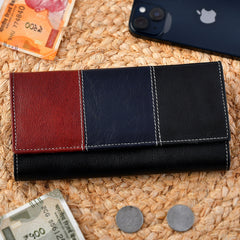 Handmade Leather Women's Wallet For Card Holder Currency & with Zipper pocket