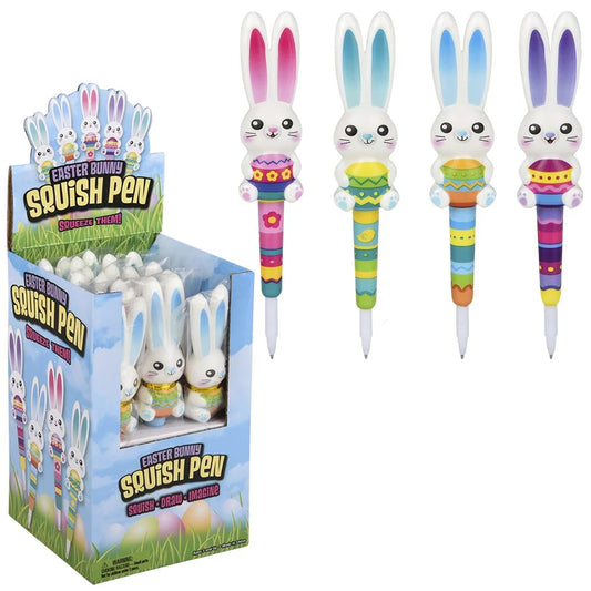 Easter Bunny Squishy Kids Pen- 7" {Sold By Dozen= $45}