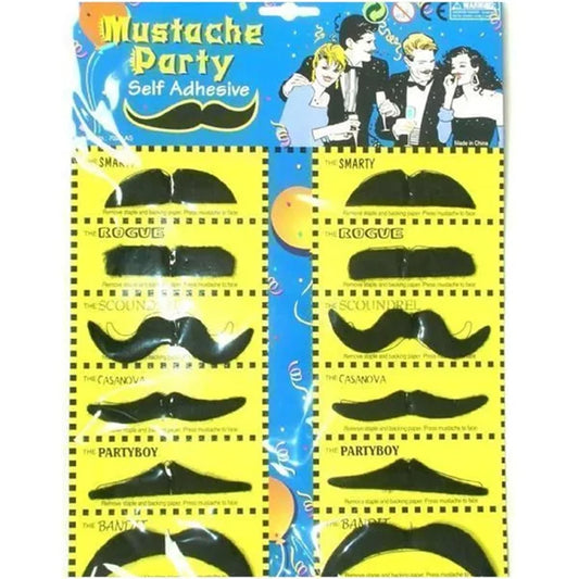 Self-Adhesive Fake Mustaches Party Pack