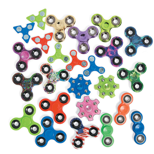 Fidget Spinner & Fidget Toy Assortment Various Designs and Colors (MOQ-100)