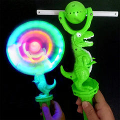 Flashing Light Up Dinosaur Windmill with Sound Individually Packaged