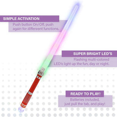 Wholesale  LED Saber 24-Inch Flashing Stick with Crystal Ball (sold by the piece or dozen)