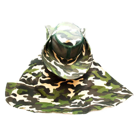 Bulk Camouflage Mesh Boonie Hats with Flap Neck Cover For Women's