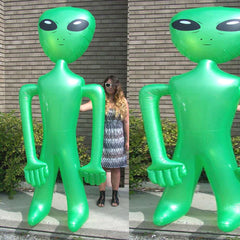 Huge 100-Inch Inflatable Green Alien - Extraterrestrial Fun (Sold By - 3 Piece)