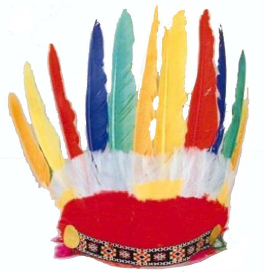 Wholesale Indian Chief Feather Head Band Headdress (Sold by the pieces or dozen)