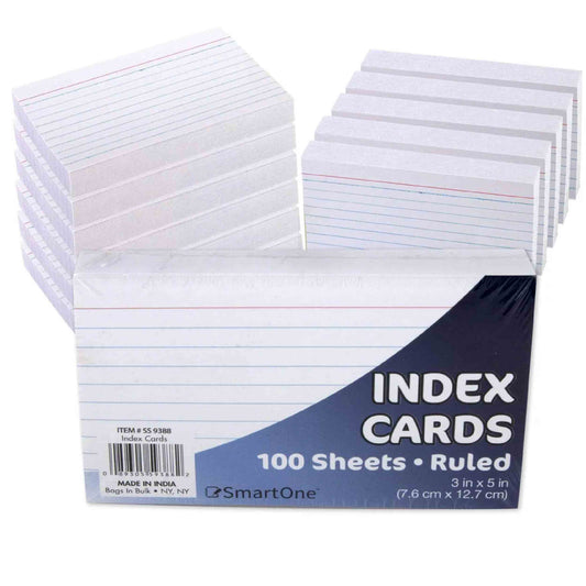 Ruled Index Cards for Studay