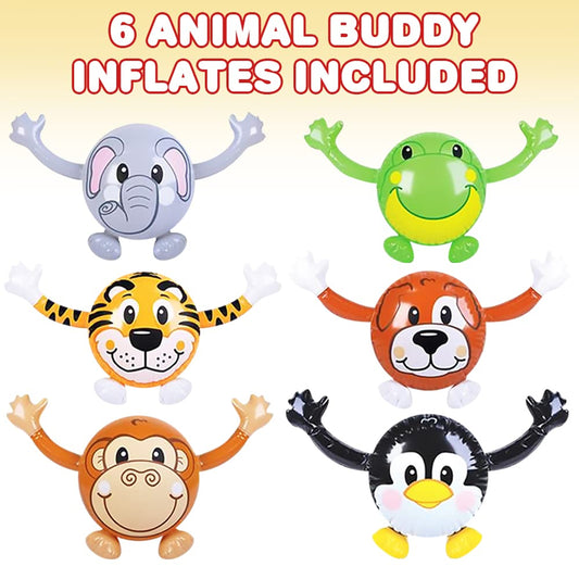 18" Animal Buddy Inflate | Assorted (Dozen = $24.99)