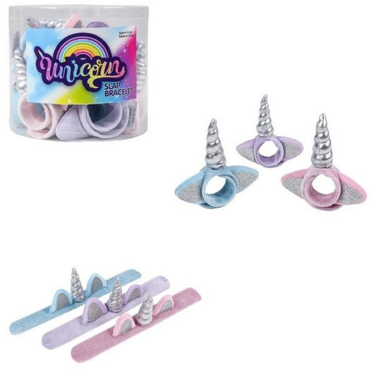 Unicorn Horn Plush Slap Bracelet kids toys (1 Dozen=$47.99)