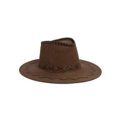 Wholesale   Light Brown Heavy Leather Style Western Cowboy Hat For Men's(Sold by the piece or dozen)