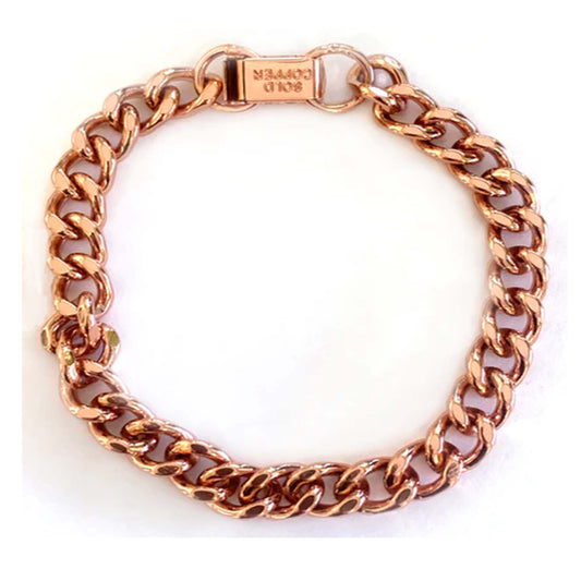 Wholesale 1.4" Wide 7.5" Long Cuban Pure Copper Link Bracelet