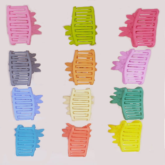 Wholesale Large Hawaiian Flowers Multi-Color Hair Claws Clips -(Sold by DZ)