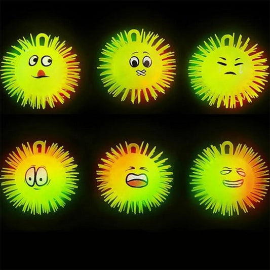 Light-Up Emoticon Puffer Ball Kids Toys In Bulk
