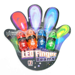 Bulk Flashing Light Up Finger Rings - Pack of 4