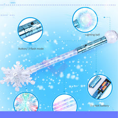 Snowflake Stick Light Up Snowflake Magic LED Wands (Sold By Dozen)