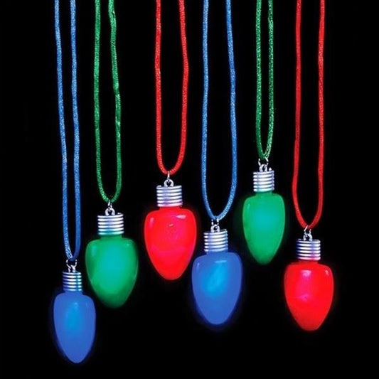 Light-Up Christmas Bulb Necklace In Bulk