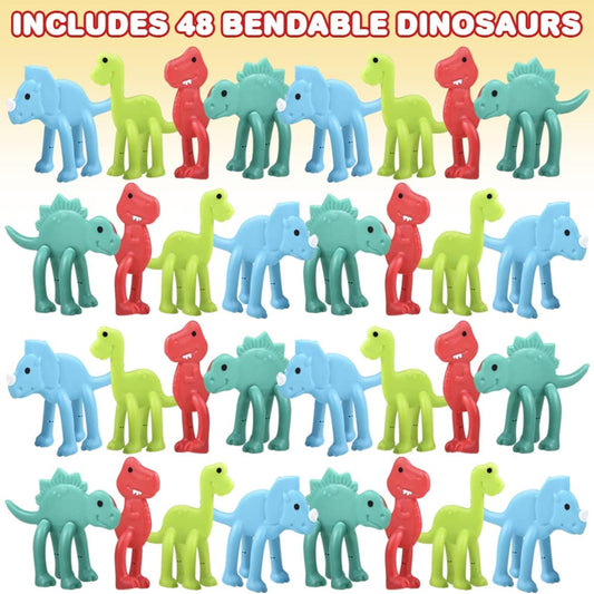 Mini Bendable Dinosaurs kids toys (48 pieces=$29.99)