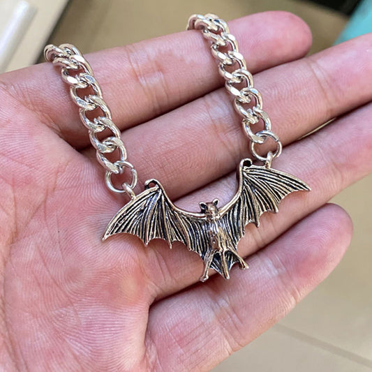 Wholesale Gothic Metal Bat Choker Necklace - Dark & Stylish Statement Jewelry (Sold By Piece)
