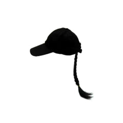 Wholesale New Black Baseball Hat with Ponytail For Women's Dress Up (MOQ-6)
