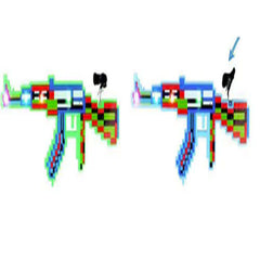 Wholesale 17" Pixel AK-47 Light Up Toy with Sound Action-Packed Fun (sold by the piece or dozen)