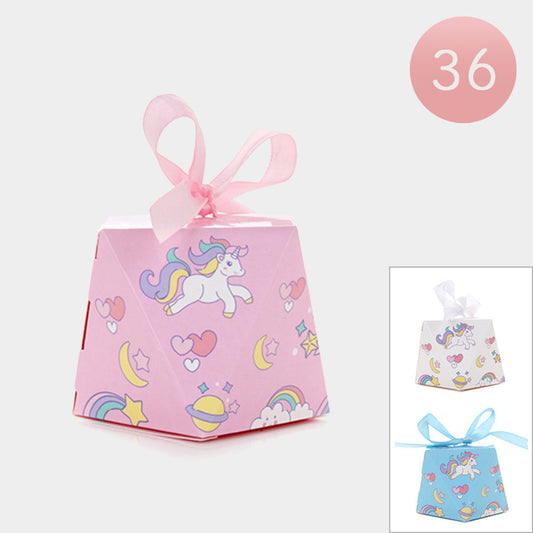 Unicorn Pattern Gift Boxes (Sold By Dozen=$23.88)