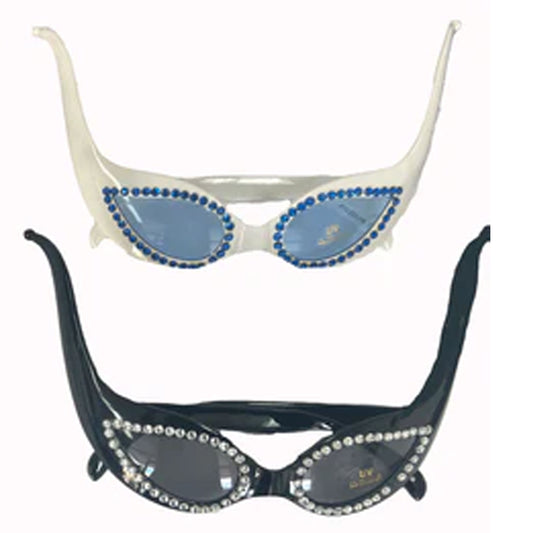 Wholesale Jeweled Cat Eye Party Glasses - Glamorous Party Eyewear (Sold By Piece)