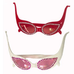 Wholesale Jeweled Cat Eye Party Glasses - Glamorous Party Eyewear (Sold By Piece)