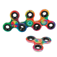 Tie-Dyed Fidget Spinners Psychedelic Design Fidget Toys (MOQ-12)