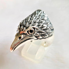 Wholesale Beautiful Design Eagle Head Deluxe Silver Biker Ring  (Sold by the piece)
