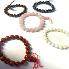 Wholesale Real Stone Combinations Stretchable Assorted Bracelets (Sold by DZ)