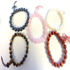 Wholesale Real Stone Combinations Stretchable Assorted Bracelets (Sold by DZ)