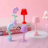 2808BA 1:12 Dollhouse Miniature LED Night Light Floor Lamp Mini Desk Lamp Home Lighting Model Decor Toy Doll House Accessories Decor
