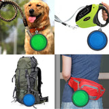 2307GP Collapsible Pet Silicone Dog Food Water Bowl Outdoor Camping Travel Portable Folding Supplies Dishes with Carabiner