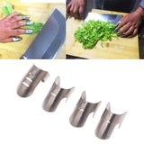 1007GG Cut Resistant Protective Hand Tools 4pcs/Set Slice Cooking Gadgets Stainless Steel Finger Protector Finger Hand Guard