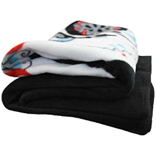 Wholesale New Premium Quality Sugar Skull Large 50x60 inch Plush Throw Blanket (Sold By Piece)