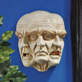 1707BA Resin Creepy Spooky Human Faces Statue Indoor Store Decorative People Sculpture For Home Wall Halloween Decor Ornament
