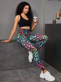 New 3D Print Tie Dye Sports Pants Women Seamless Leggings