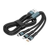 120W 3 in 1 USB Fast Charging Cable