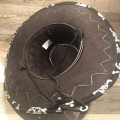 Skull X Bone Silver Cowboy Hat - Edgy Western Style (Sold By Piece)
