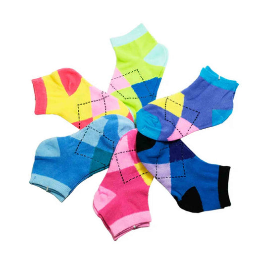 Wholesale Little Girls Plaid Ankle Socks - Assorted