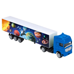 Space Print Trailer Tractor Kids Toy- 7''In Bulk