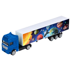 Space Print Trailer Tractor Kids Toy- 7''In Bulk