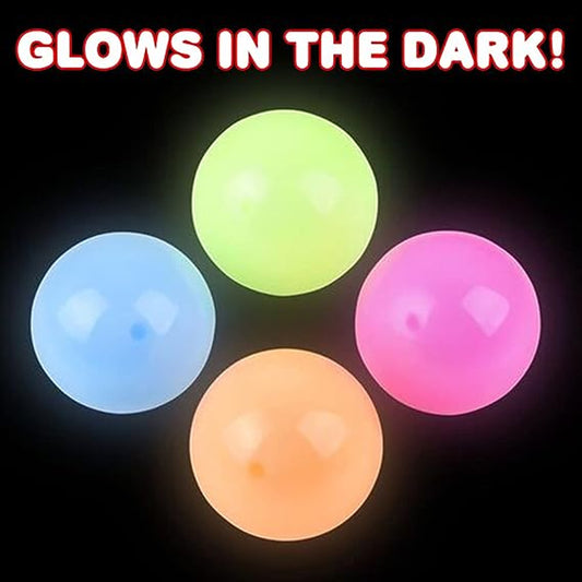 Squish Sticky Glow In The Dark Orbs Kids Toys In Bulk- Assorted