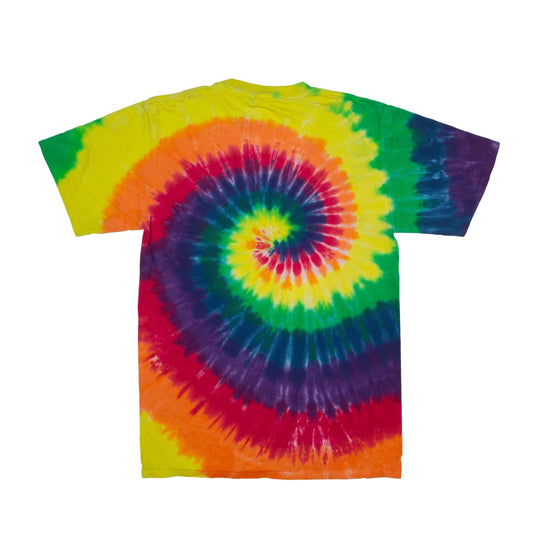 Smooth Rainbow Tie-Dyed Short Sleeve T-Shirt - Vibrant and Stylish (Sold By The Piece)