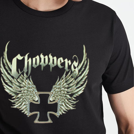 Wholesale New Beautiful Style Choppers Wings Super Black T-Shirt (Sold By Piece)