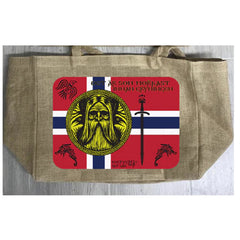Norsemen Burlap Tote Bag - Stylish and Durable Scandinavian-Inspired Tote (Sold By Piece)