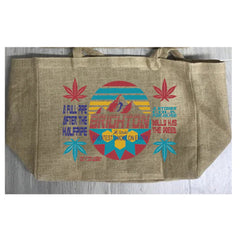 Brighton Utah Burlap Tote Bag - Stylish and Eco-Friendly Souvenir (Sold By Piece)